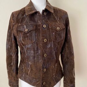 Reba brown suede jacket